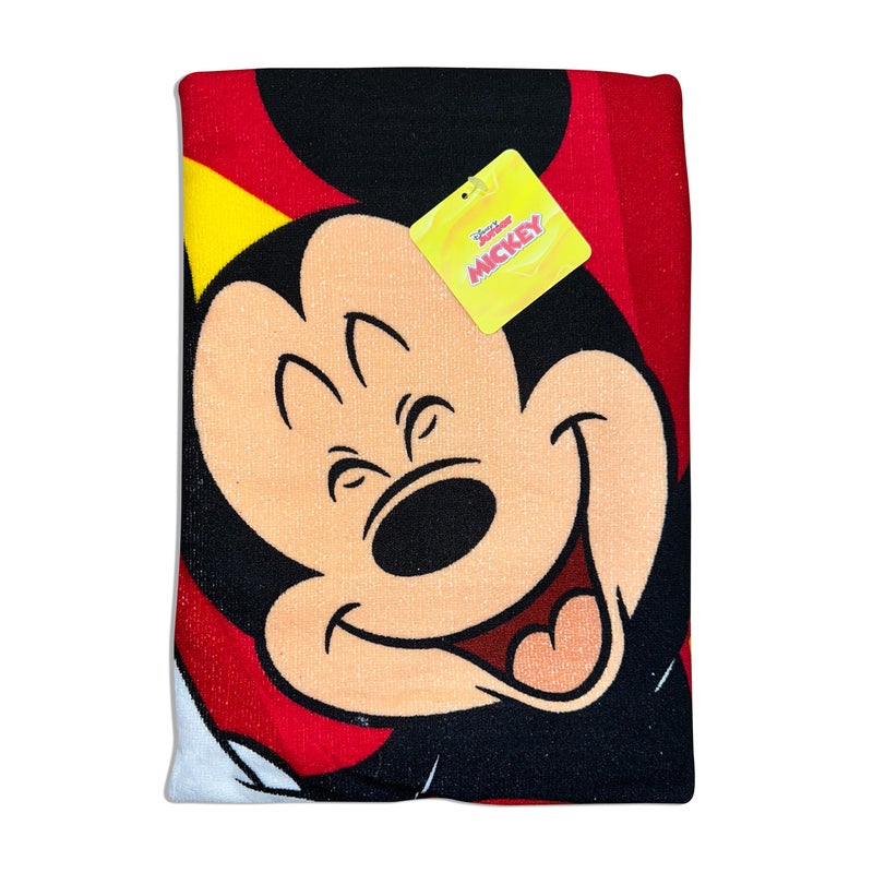 MICKEY MOUSE Disney Mickey Mouse Happy Mickey 1 Finger up! Microfiber Kids Towel Red - Image 2